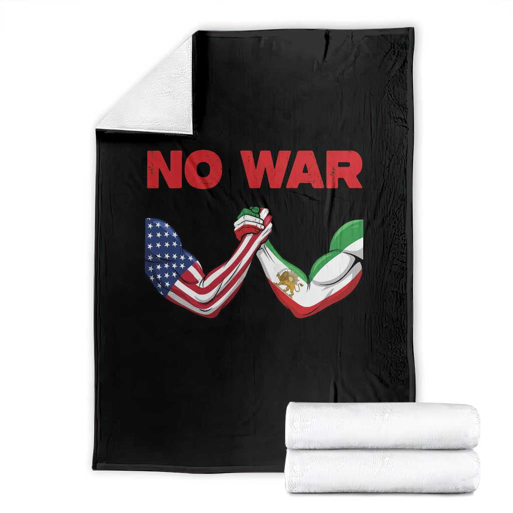 Free Iran Throw Blanket No War Support Iranian Freedom TS14 Black Print Your Wear