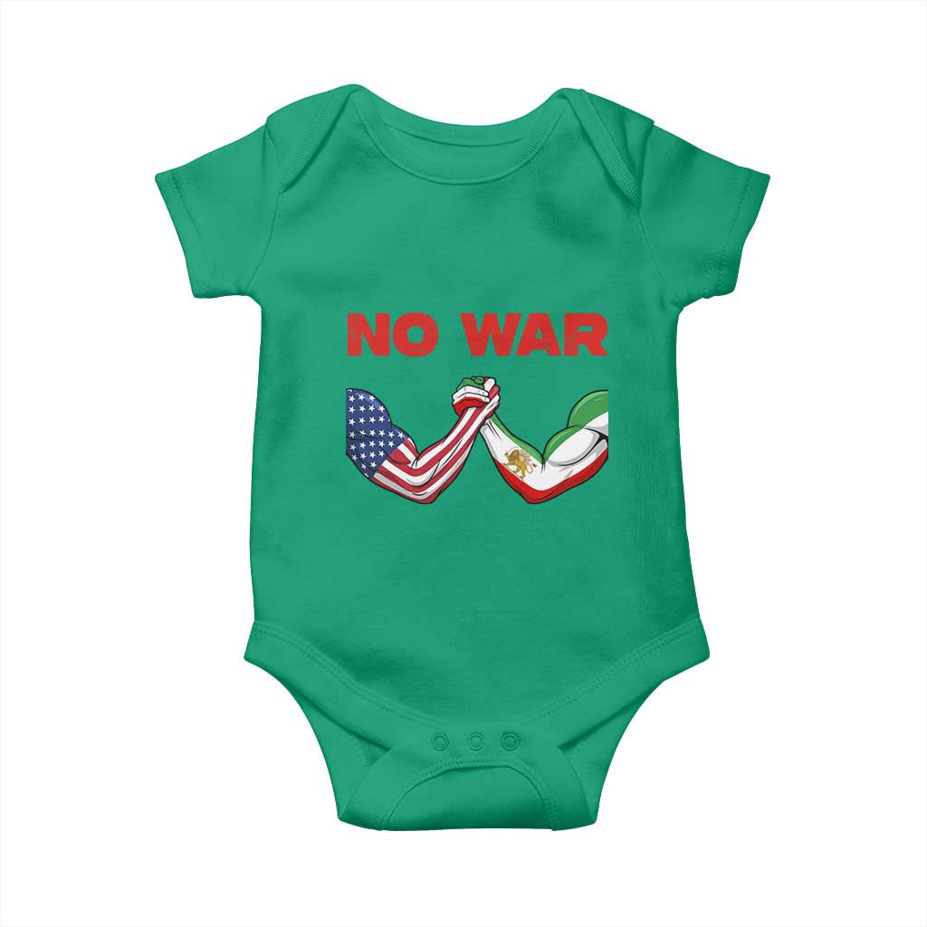 Free Iran Baby Onesie No War Support Iranian Freedom TS14 Irish Green Print Your Wear