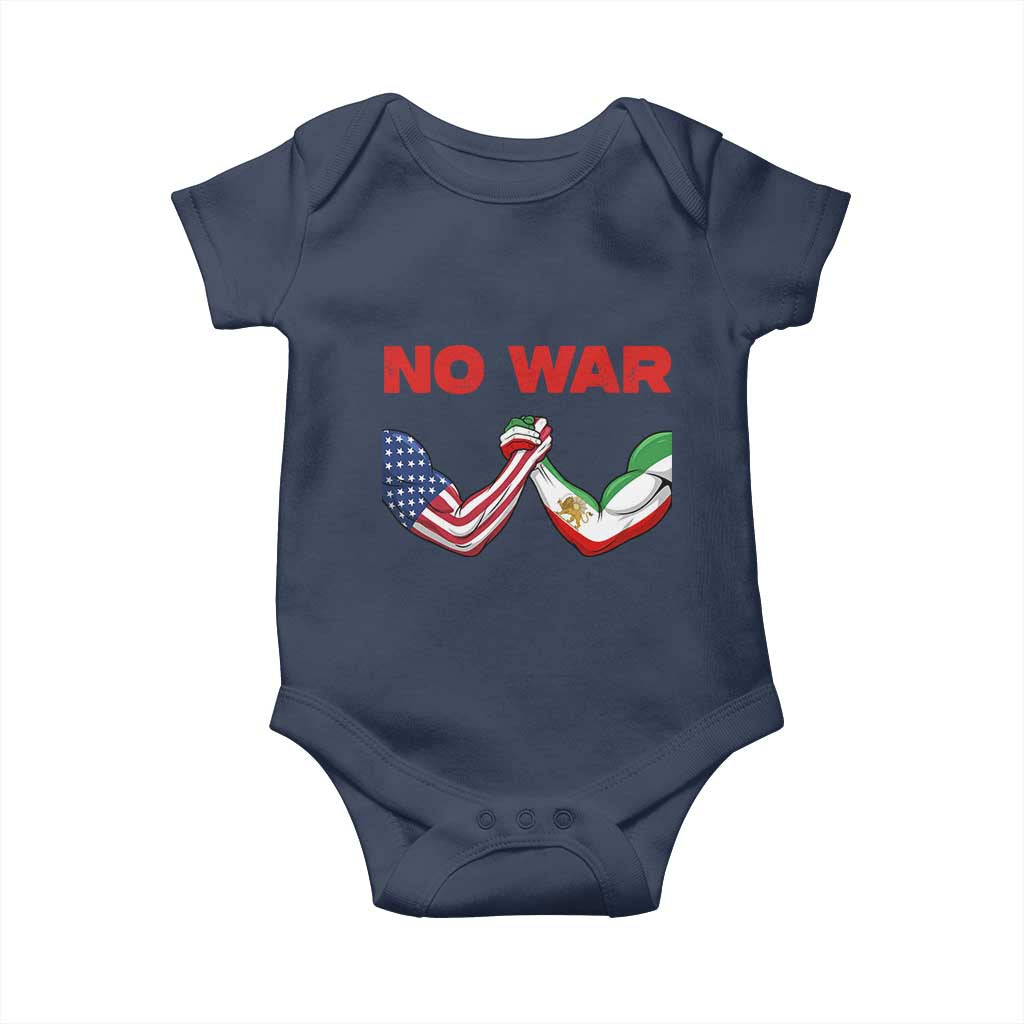 Free Iran Baby Onesie No War Support Iranian Freedom TS14 Navy Print Your Wear