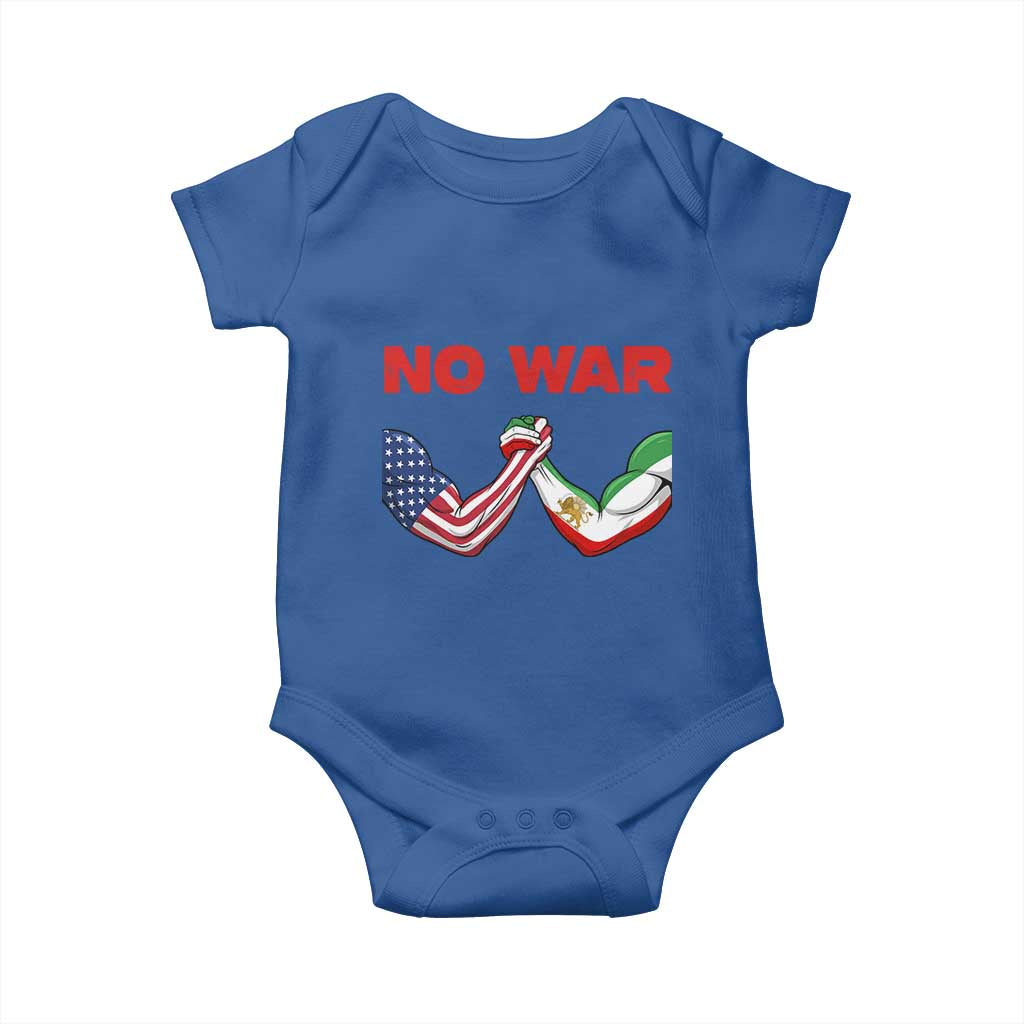 Free Iran Baby Onesie No War Support Iranian Freedom TS14 Royal Blue Print Your Wear