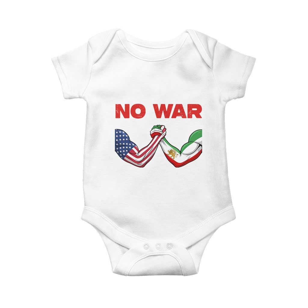 Free Iran Baby Onesie No War Support Iranian Freedom TS14 White Print Your Wear