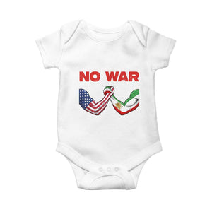 Free Iran Baby Onesie No War Support Iranian Freedom TS14 White Print Your Wear