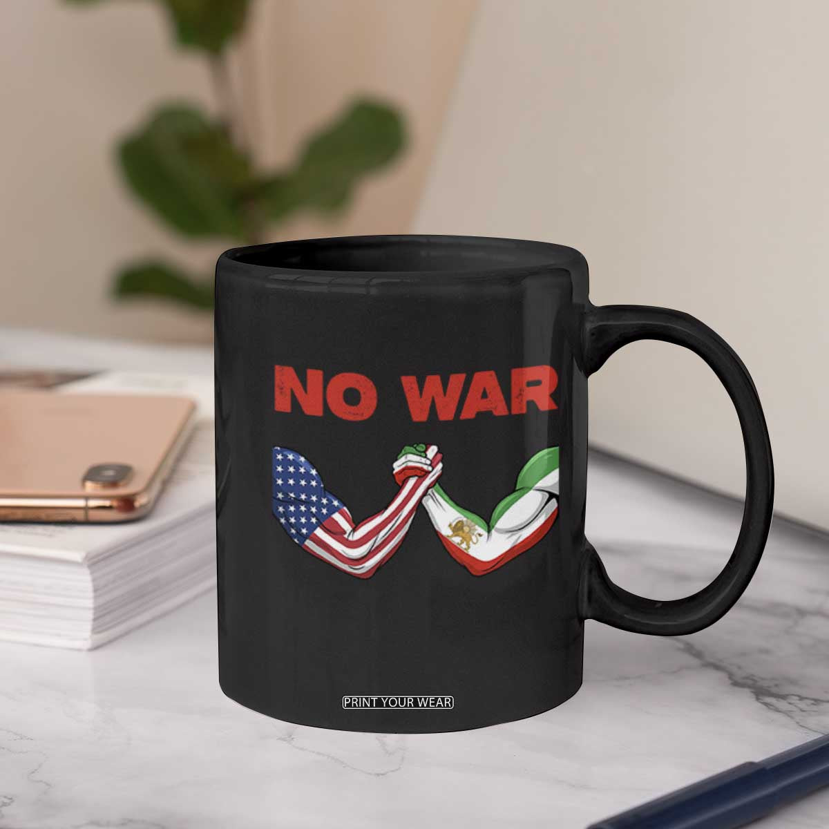 Free Iran Coffee Mug No War Support Iranian Freedom TS14 Print Your Wear