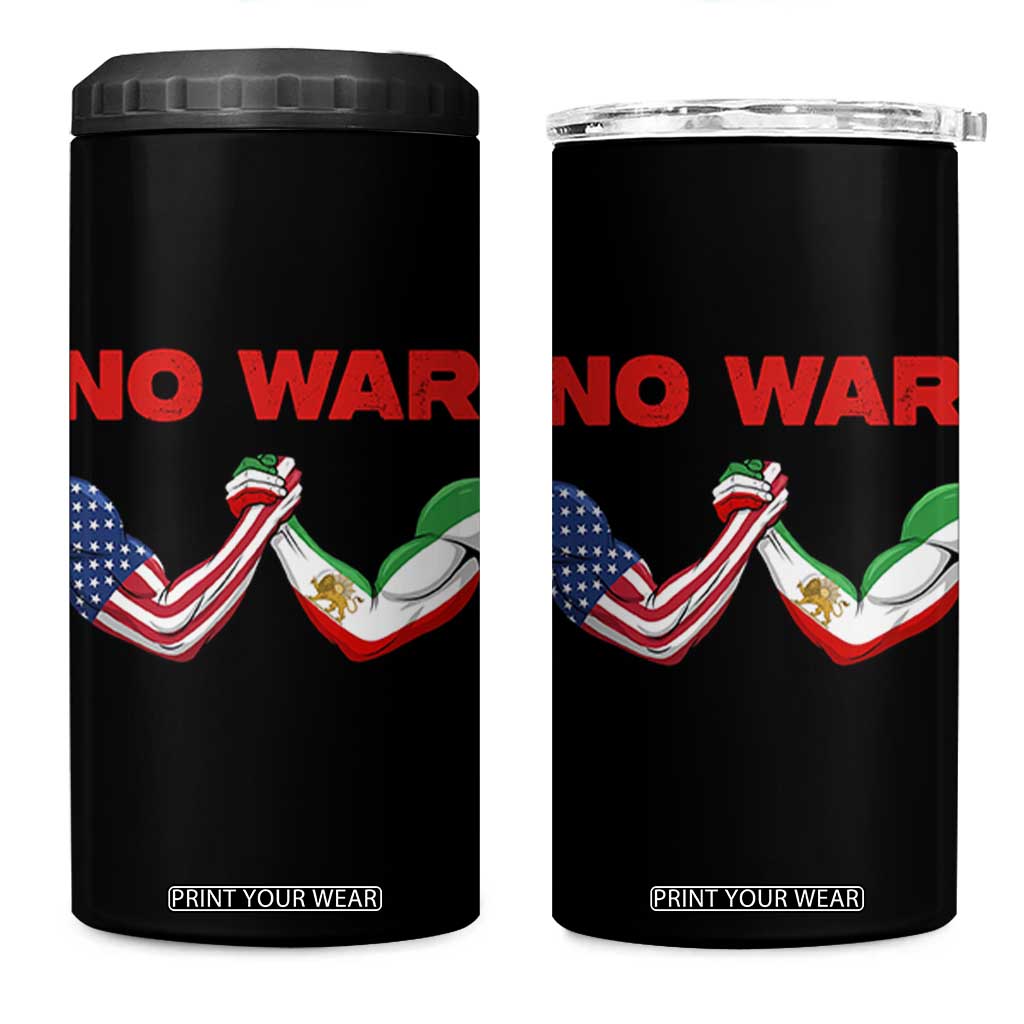 Free Iran 4 in 1 Can Cooler Tumbler No War Support Iranian Freedom TS14 One Size: 16 oz Black Print Your Wear