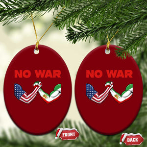 Free Iran Ceramic Ornament No War Support Iranian Freedom TS14 Print Your Wear