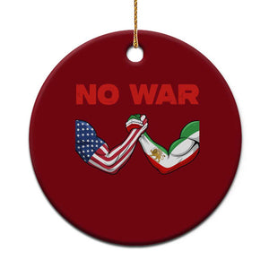 Free Iran Ceramic Ornament No War Support Iranian Freedom TS14 1pc Red Print Your Wear