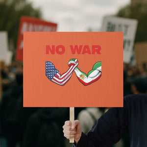 Free Iran Protest Sign No War Support Iranian Freedom TS14 Horizontal 18" × 24" Orange Print Your Wear