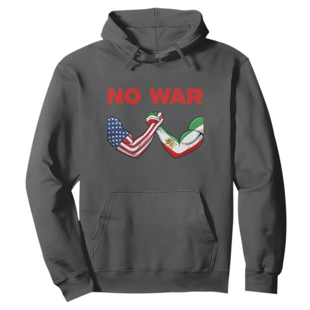 Free Iran Hoodie No War Support Iranian Freedom TS14 Dark Heather Print Your Wear