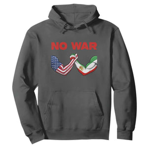 Free Iran Hoodie No War Support Iranian Freedom TS14 Dark Heather Print Your Wear