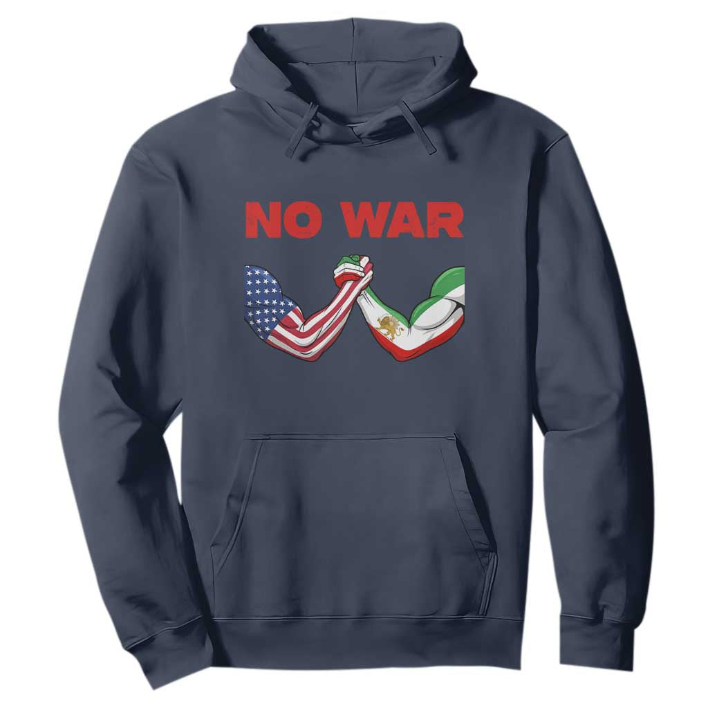 Free Iran Hoodie No War Support Iranian Freedom TS14 Navy Print Your Wear