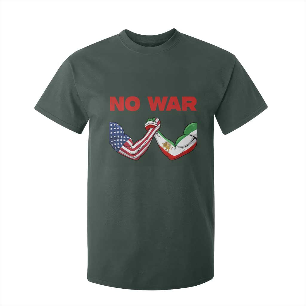 Free Iran T Shirt For Kid No War Support Iranian Freedom TS14 Dark Forest Green Print Your Wear