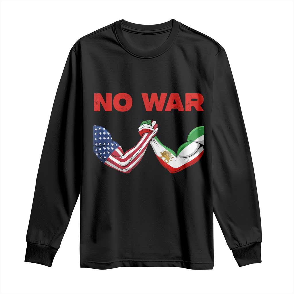 Free Iran Long Sleeve Shirt No War Support Iranian Freedom TS14 Black Print Your Wear
