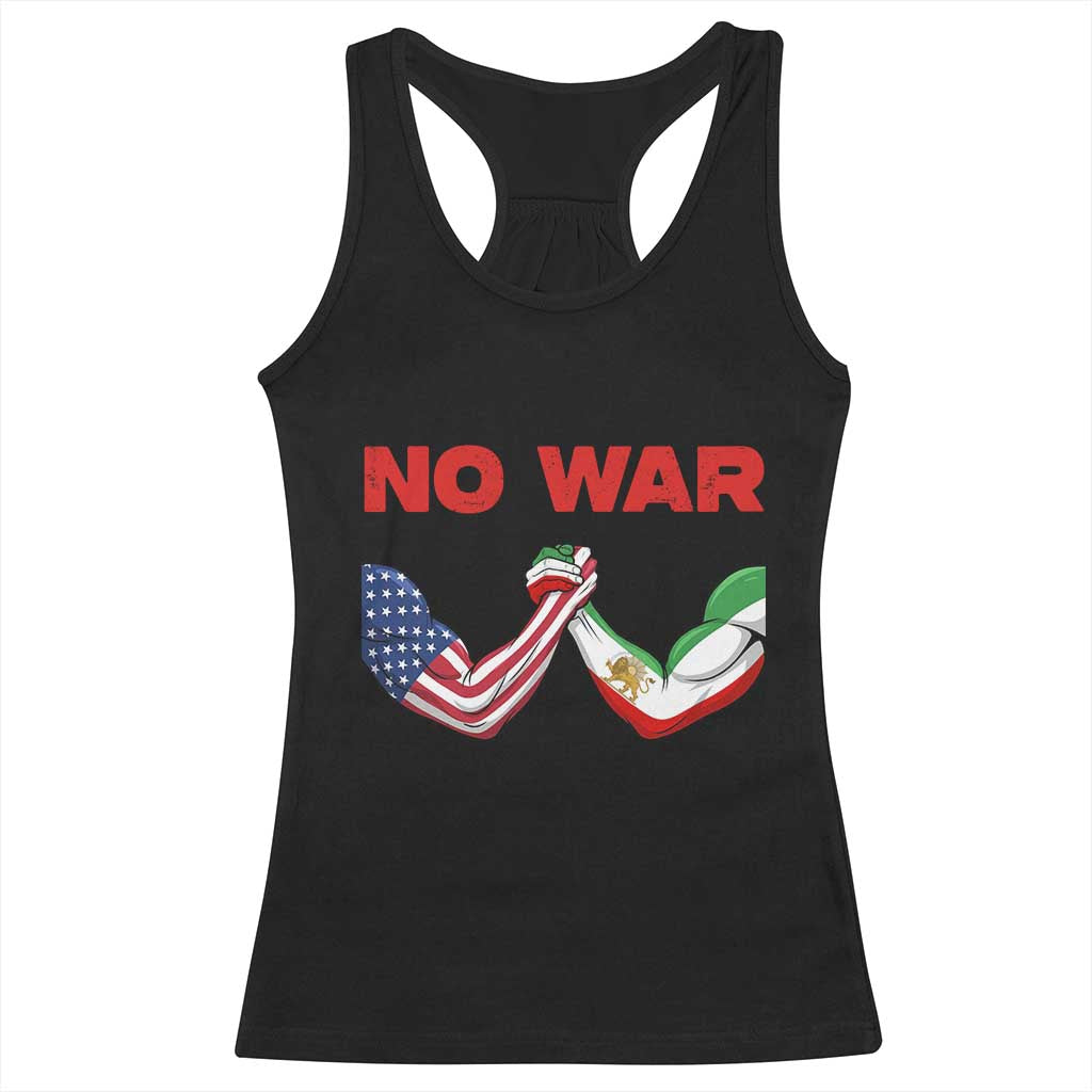 Free Iran Racerback Tank Top No War Support Iranian Freedom TS14 Black Print Your Wear