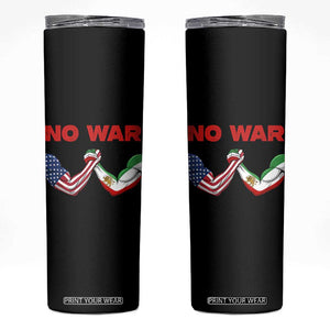 Free Iran Skinny Tumbler No War Support Iranian Freedom TS14 Black Print Your Wear
