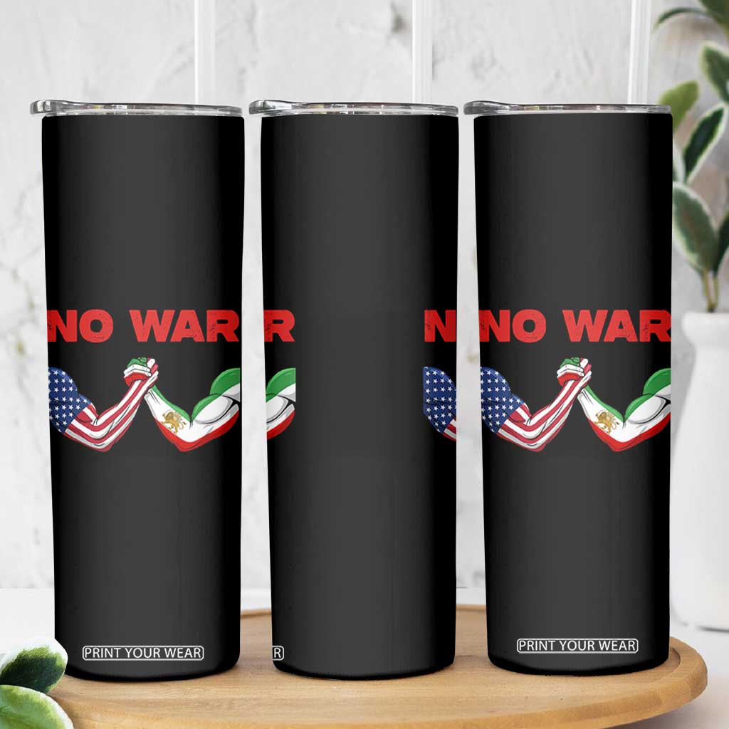 Free Iran Skinny Tumbler No War Support Iranian Freedom TS14 Print Your Wear