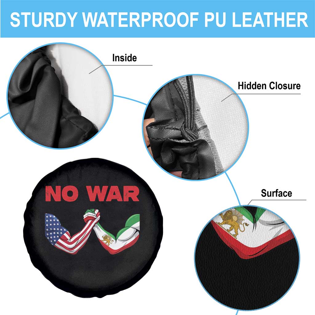 Free Iran Spare Tire Cover No War Support Iranian Freedom TS14 Print Your Wear