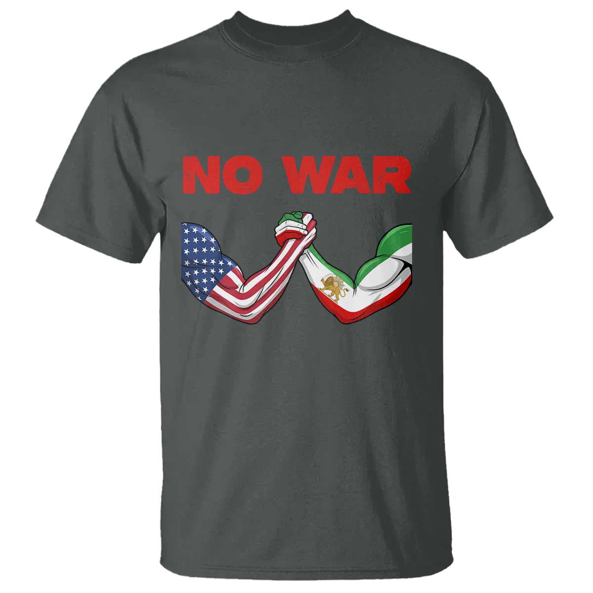 Free Iran T Shirt No War Support Iranian Freedom TS14 Dark Heather Print Your Wear