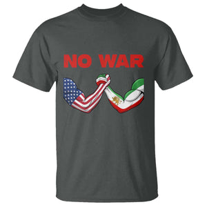 Free Iran T Shirt No War Support Iranian Freedom TS14 Dark Heather Print Your Wear