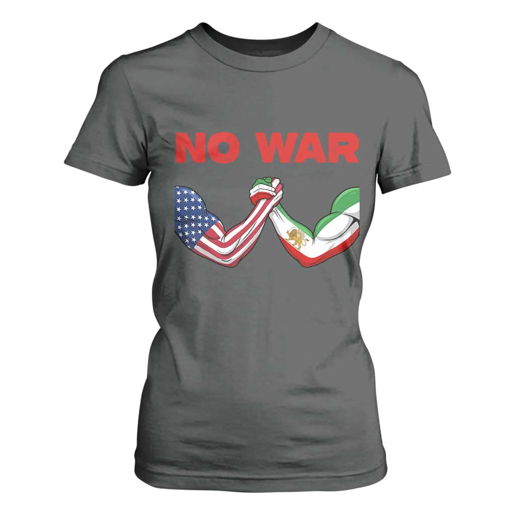 Free Iran T Shirt For Women No War Support Iranian Freedom TS14 Dark Heather Print Your Wear
