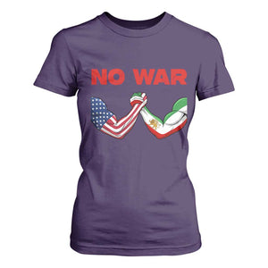 Free Iran T Shirt For Women No War Support Iranian Freedom TS14 Purple Print Your Wear