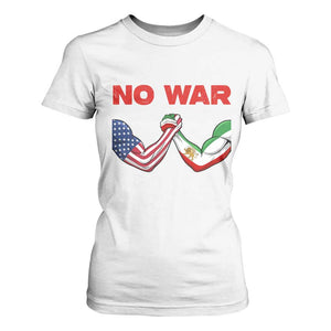 Free Iran T Shirt For Women No War Support Iranian Freedom TS14 White Print Your Wear