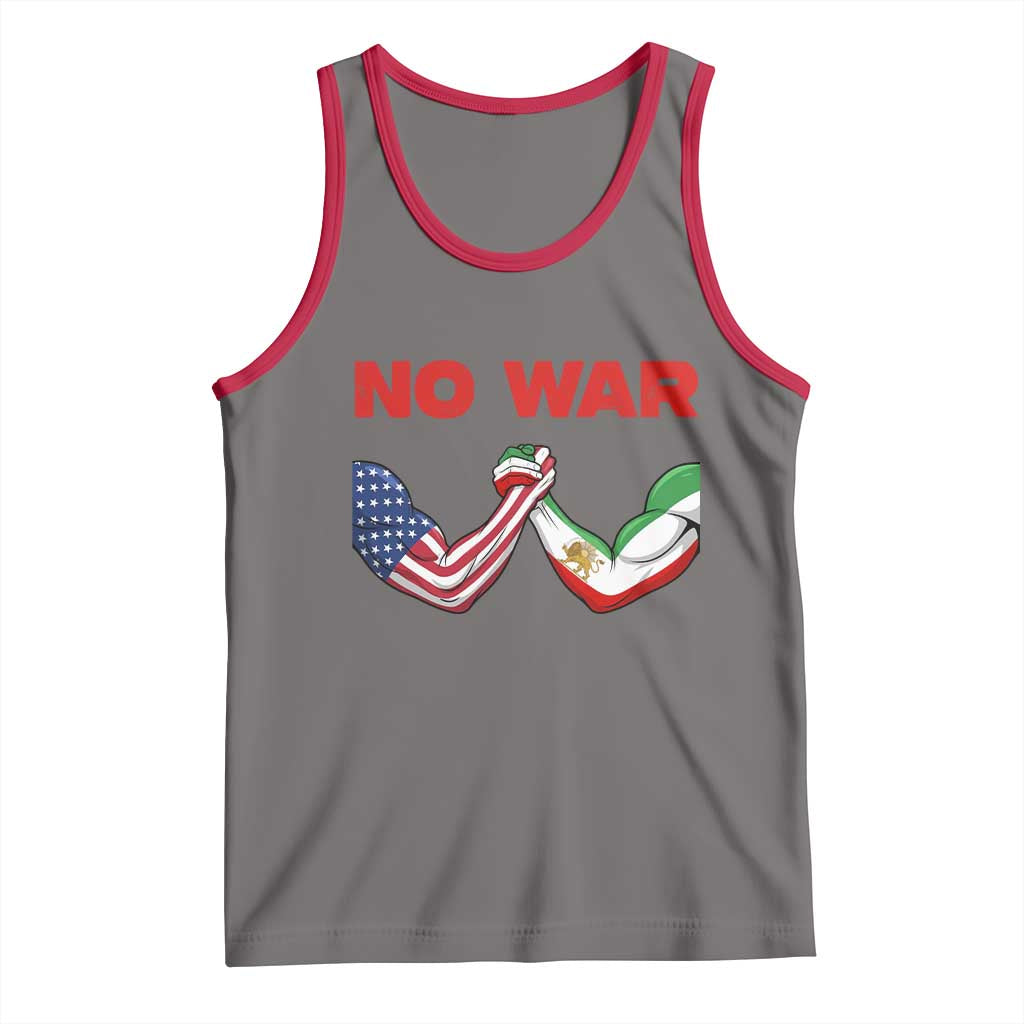 Free Iran Tank Top No War Support Iranian Freedom TS14 Deep Heather Red Print Your Wear