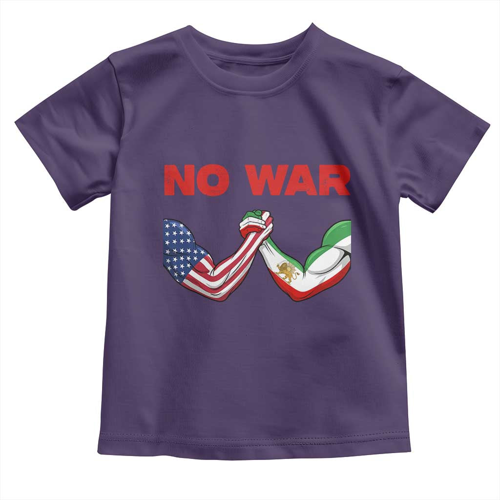 Free Iran Toddler T Shirt No War Support Iranian Freedom TS14 Purple Print Your Wear