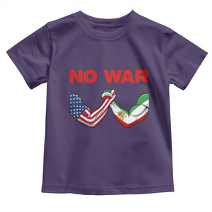 Free Iran Toddler T Shirt No War Support Iranian Freedom TS14 Purple Print Your Wear