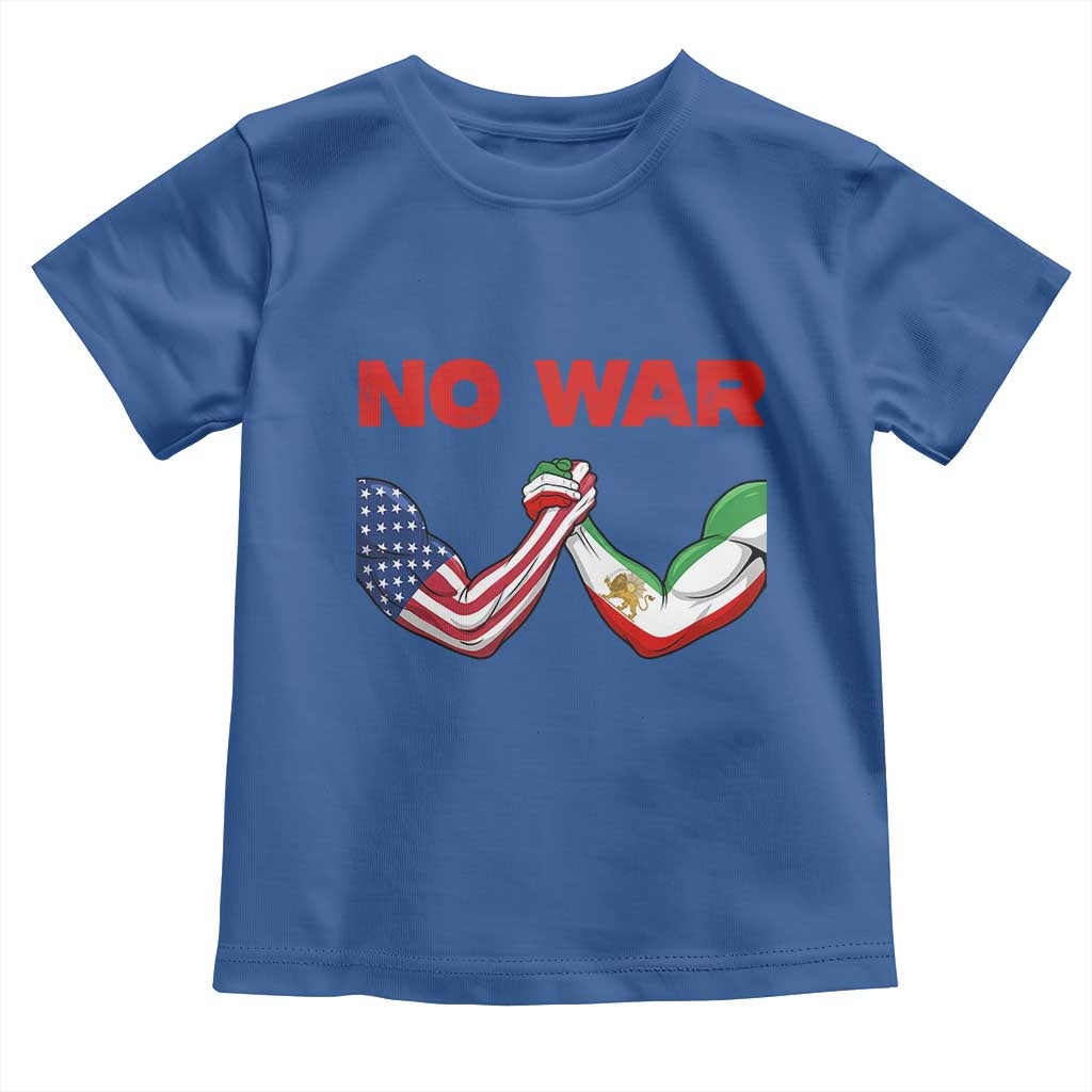 Free Iran Toddler T Shirt No War Support Iranian Freedom TS14 Royal Blue Print Your Wear