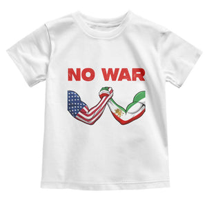 Free Iran Toddler T Shirt No War Support Iranian Freedom TS14 White Print Your Wear