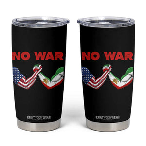 Free Iran Tumbler Cup No War Support Iranian Freedom TS14 Black Print Your Wear