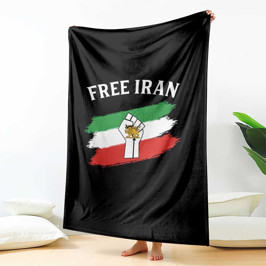Free Iran Throw Blanket Support Iranian Freedom No War TS14 Print Your Wear