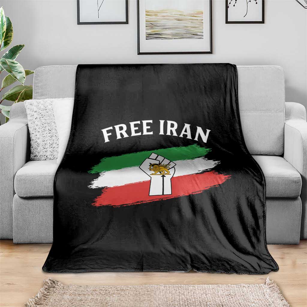 Free Iran Throw Blanket Support Iranian Freedom No War TS14 Print Your Wear