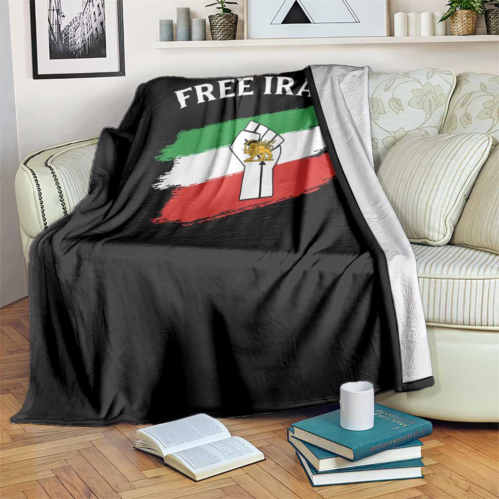 Free Iran Throw Blanket Support Iranian Freedom No War TS14 Print Your Wear