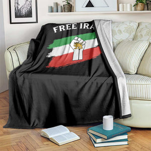 Free Iran Throw Blanket Support Iranian Freedom No War TS14 Print Your Wear