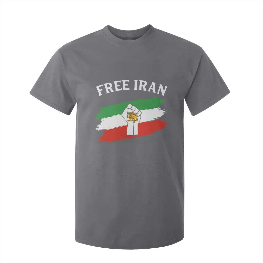 Free Iran T Shirt For Kid Support Iranian Freedom No War TS14 Charcoal Print Your Wear
