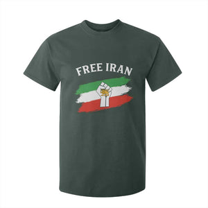 Free Iran T Shirt For Kid Support Iranian Freedom No War TS14 Dark Forest Green Print Your Wear