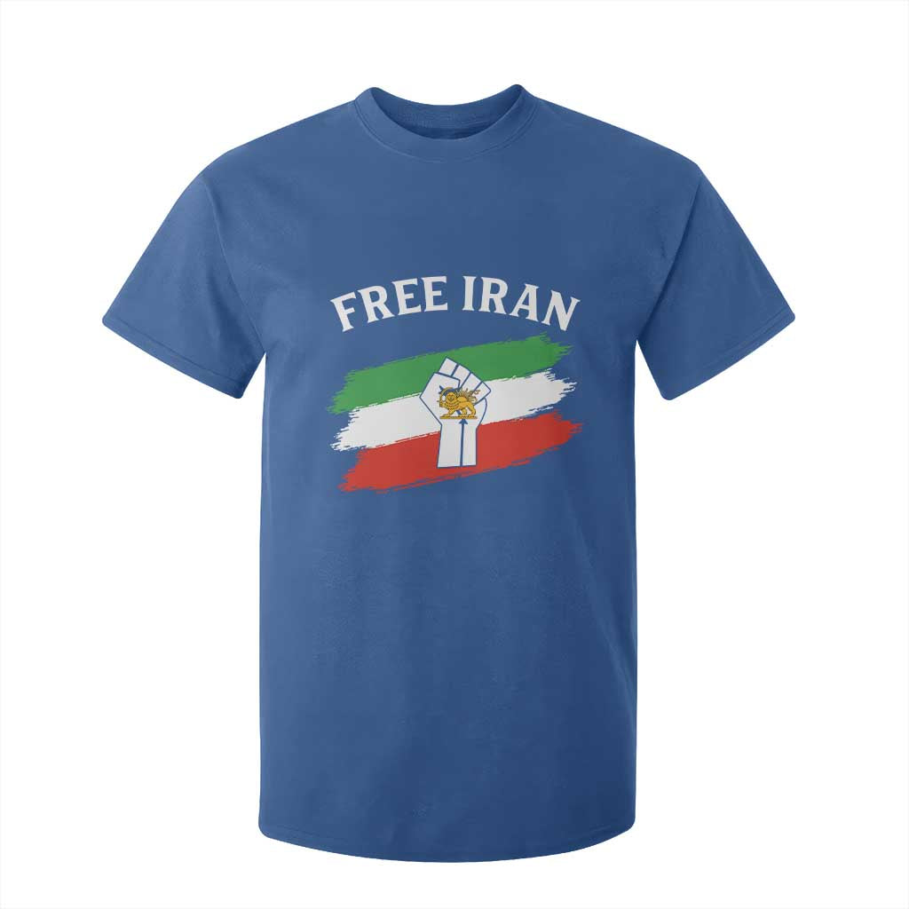 Free Iran T Shirt For Kid Support Iranian Freedom No War TS14 Royal Blue Print Your Wear