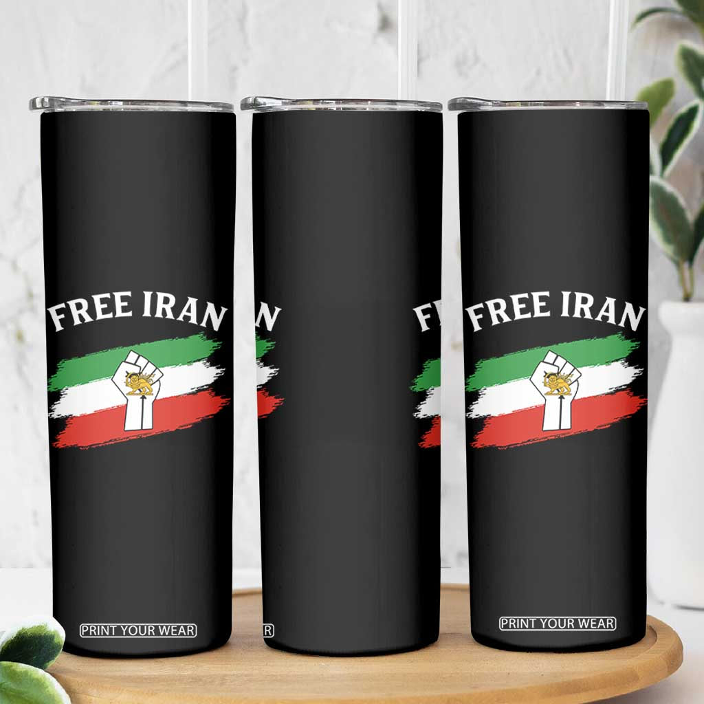 Free Iran Skinny Tumbler Support Iranian Freedom No War TS14 Print Your Wear