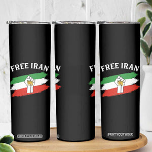 Free Iran Skinny Tumbler Support Iranian Freedom No War TS14 Print Your Wear