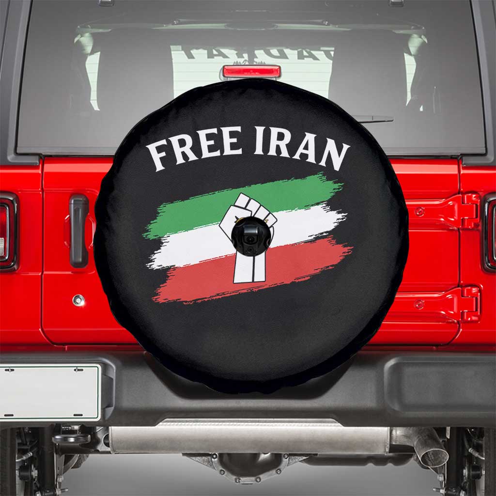 Free Iran Spare Tire Cover Support Iranian Freedom No War TS14 Black Print Your Wear