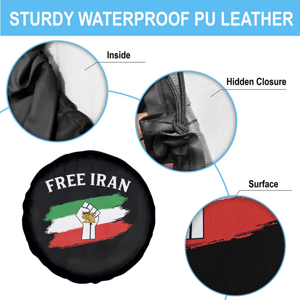 Free Iran Spare Tire Cover Support Iranian Freedom No War TS14 Print Your Wear