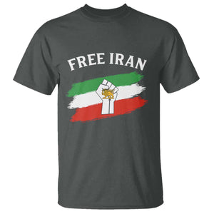 Free Iran T Shirt Support Iranian Freedom No War TS14 Dark Heather Print Your Wear