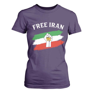 Free Iran T Shirt For Women Support Iranian Freedom No War TS14 Purple Print Your Wear