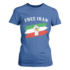 Free Iran T Shirt For Women Support Iranian Freedom No War TS14 Royal Blue Print Your Wear