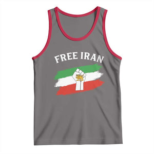 Free Iran Tank Top Support Iranian Freedom No War TS14 Deep Heather Red Print Your Wear