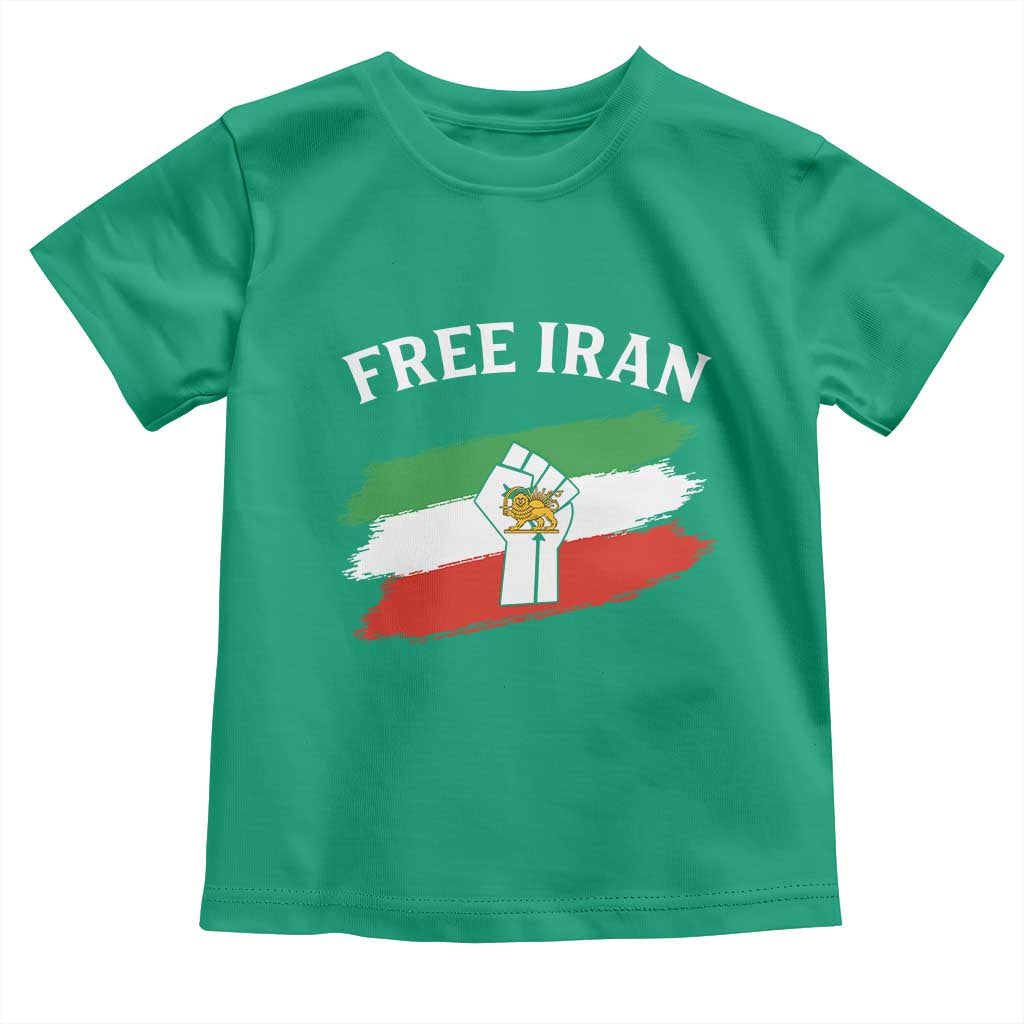 Free Iran Toddler T Shirt Support Iranian Freedom No War TS14 Irish Green Print Your Wear