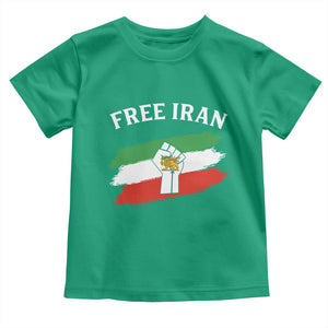 Free Iran Toddler T Shirt Support Iranian Freedom No War TS14 Irish Green Print Your Wear