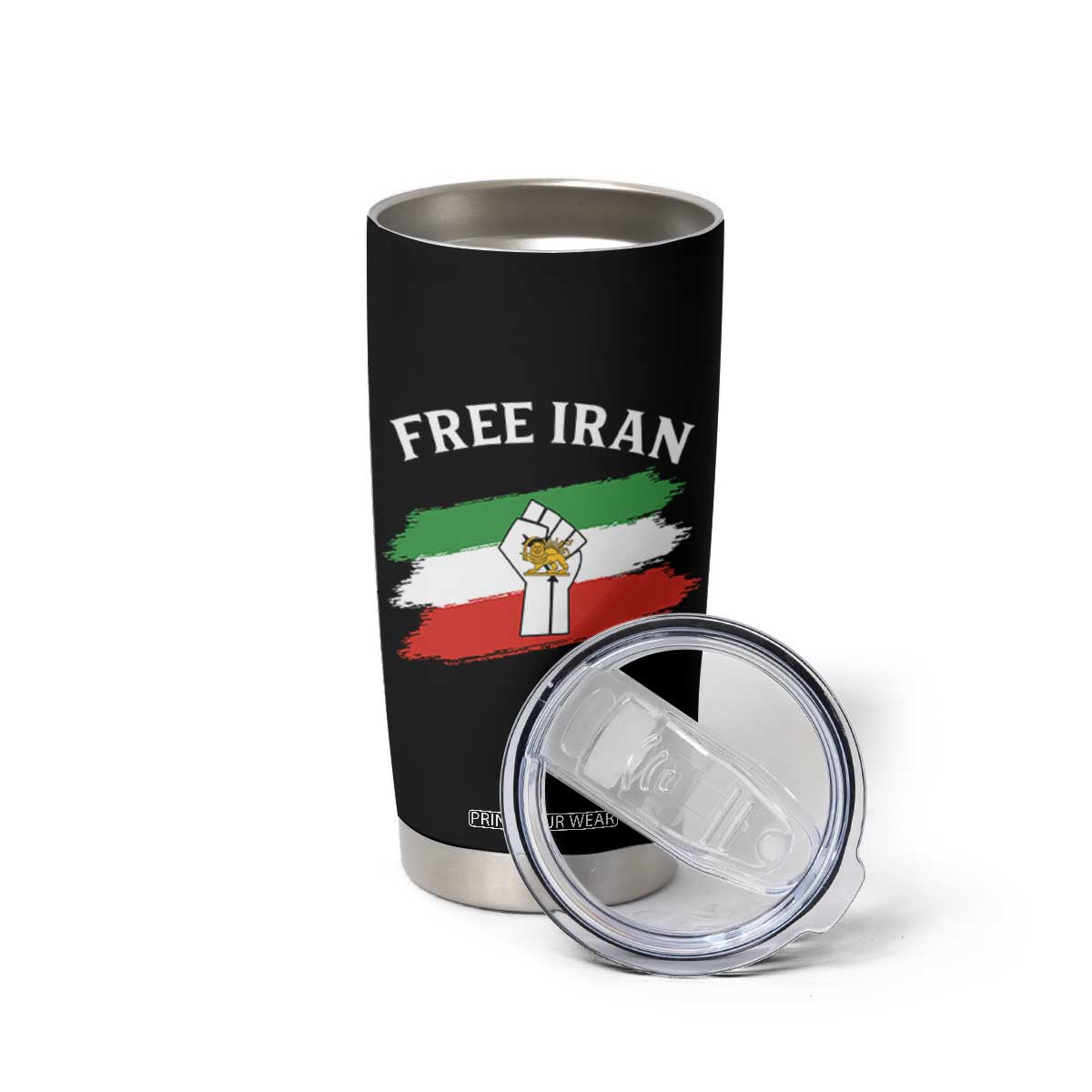 Free Iran Tumbler Cup Support Iranian Freedom No War TS14 Print Your Wear