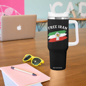 Free Iran Tumbler With Handle Support Iranian Freedom No War TS14 Print Your Wear